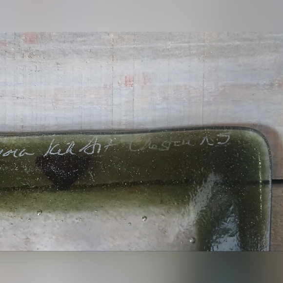 Kiln Art Fused Glass & Dichroic Trinket Dish Tray Signed - Picture 11 of 15